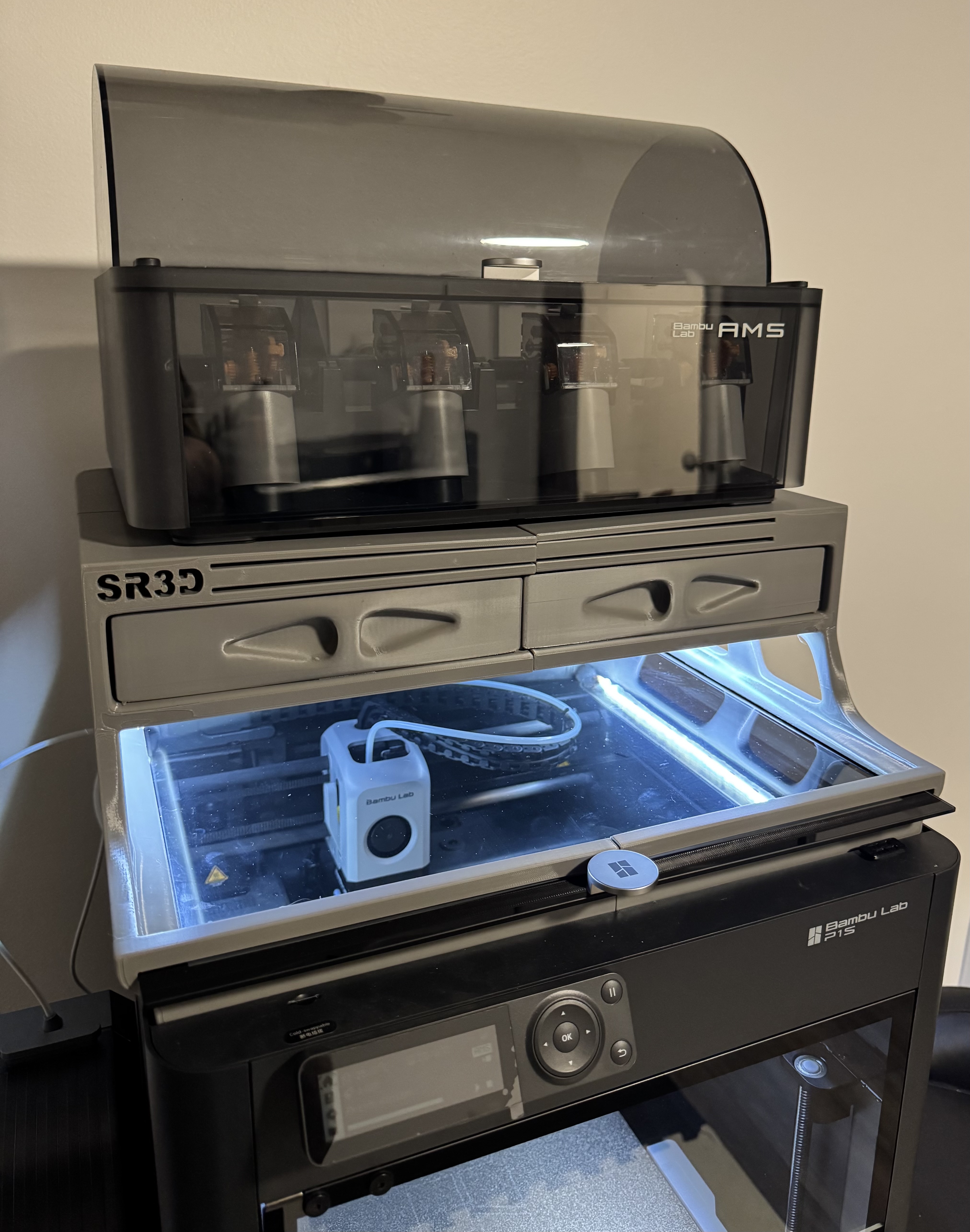 Modèle 3D de support AMS pour Bambu P1S SR3D Concept