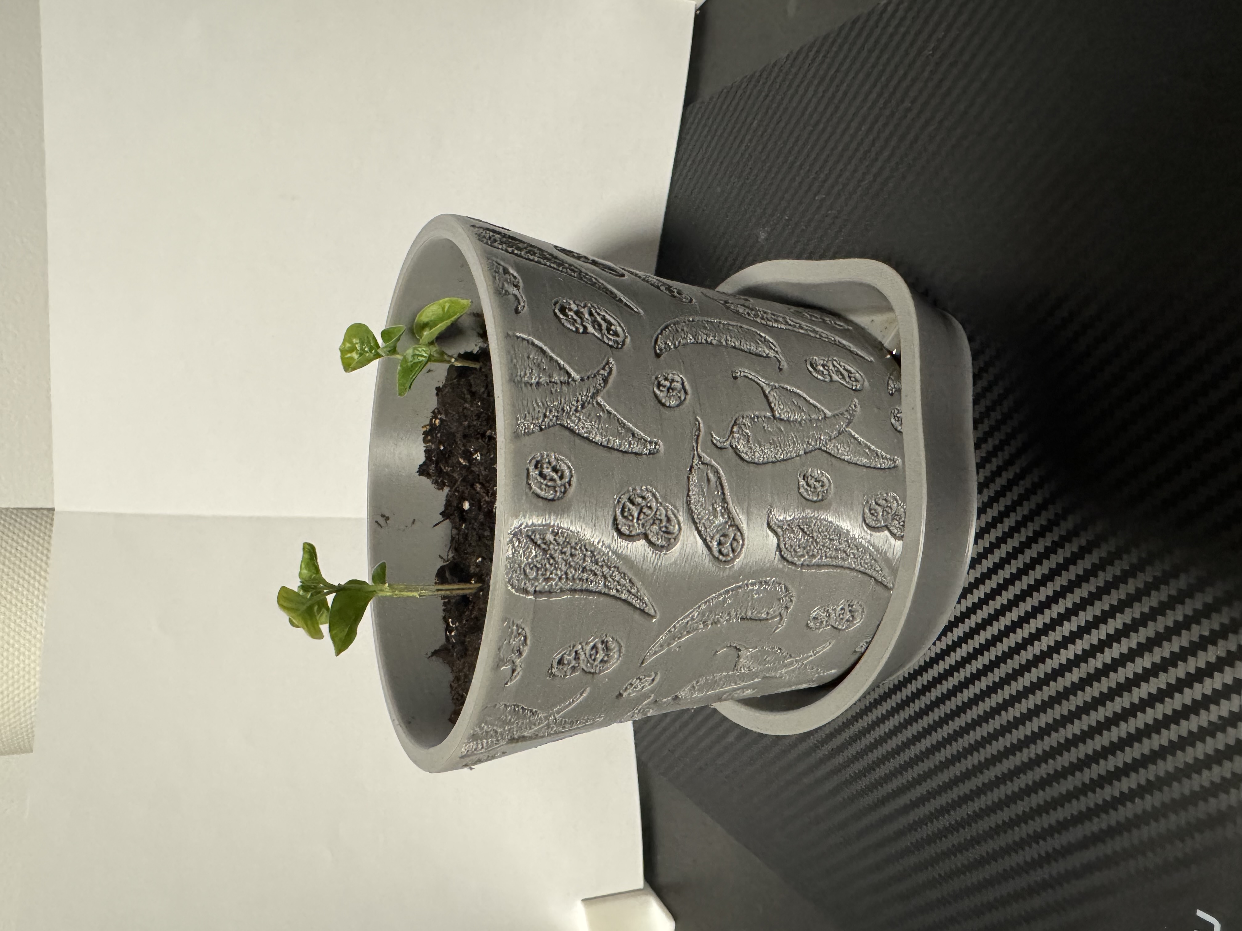 Modèle 3D de pot de fleur avec motifs SR3D Concept